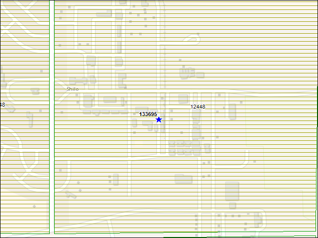 Une carte de la zone qui entoure immédiatement le bâtiment numéro 133695