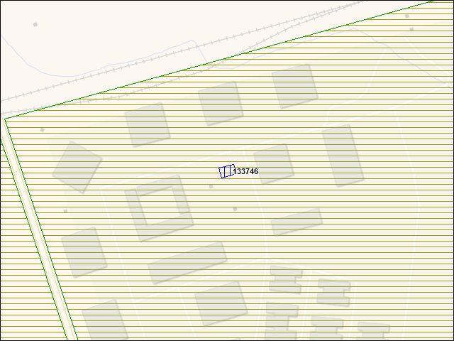 A map of the area immediately surrounding building number 133746