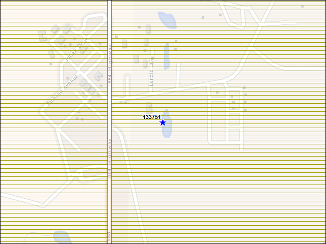 Une carte de la zone qui entoure immédiatement le bâtiment numéro 133751