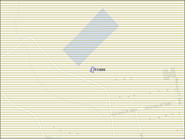 Une carte de la zone qui entoure immédiatement le bâtiment numéro 133859
