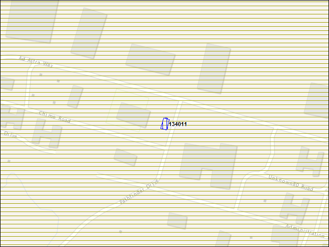 A map of the area immediately surrounding building number 134011