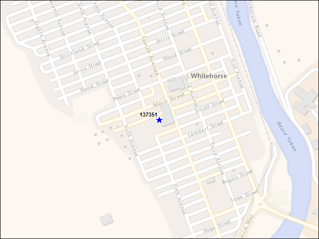 Une carte de la zone qui entoure immédiatement le bâtiment numéro 137351