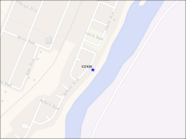 A map of the area immediately surrounding building number 137439
