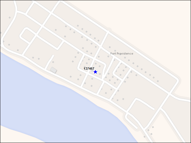 Une carte de la zone qui entoure immédiatement le bâtiment numéro 137467