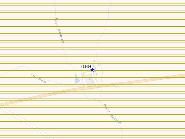 A map of the area immediately surrounding building number 138105