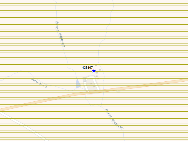 A map of the area immediately surrounding building number 138107