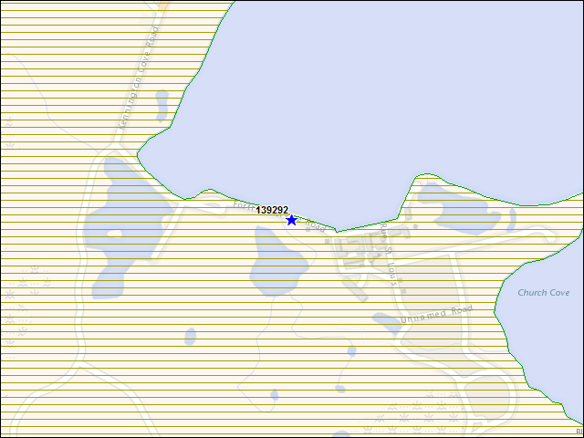 Une carte de la zone qui entoure immédiatement le bâtiment numéro 139292