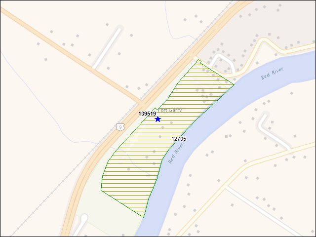 A map of the area immediately surrounding building number 139519