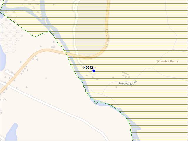 A map of the area immediately surrounding building number 140052