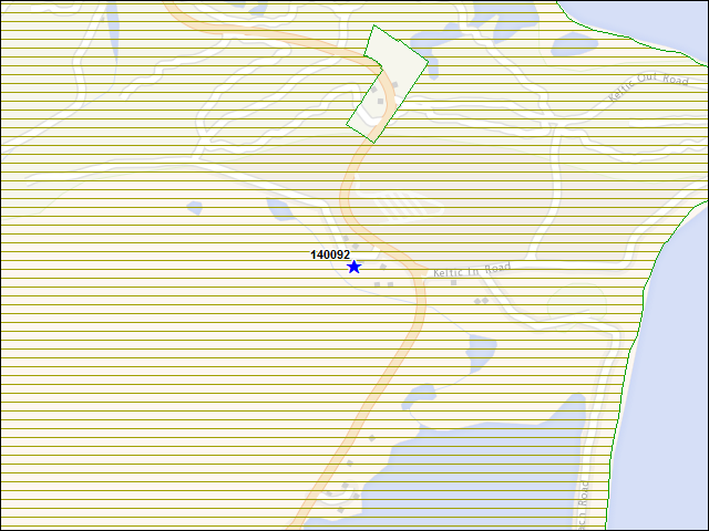 Une carte de la zone qui entoure immédiatement le bâtiment numéro 140092