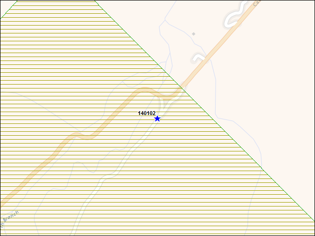 A map of the area immediately surrounding building number 140102