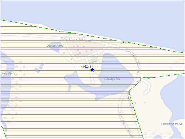 Une carte de la zone qui entoure immédiatement le bâtiment numéro 140314