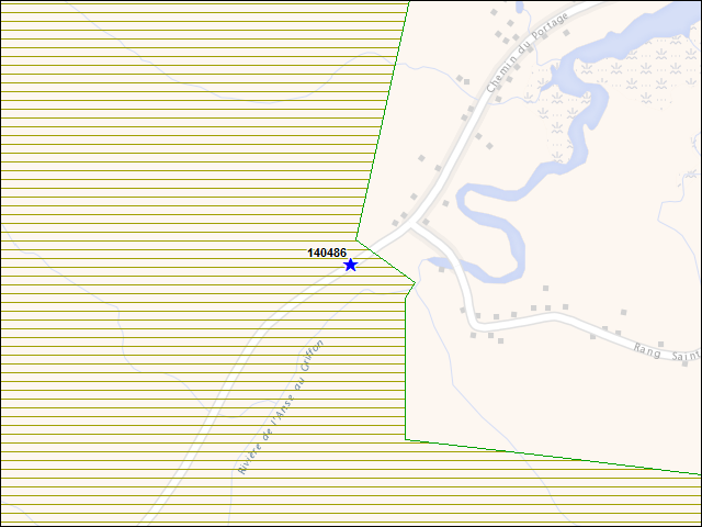 A map of the area immediately surrounding building number 140486