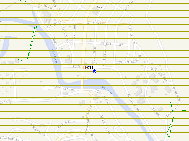 A map of the area immediately surrounding building number 140783
