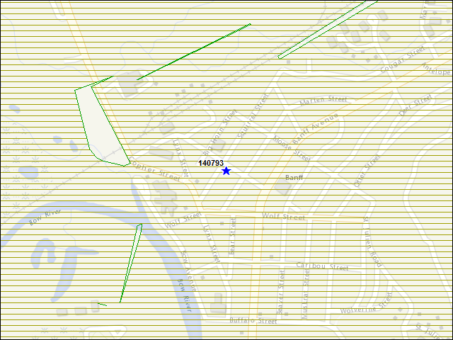 A map of the area immediately surrounding building number 140793