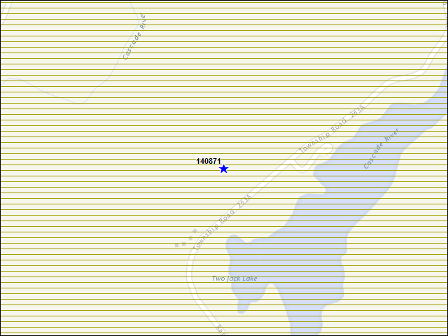 Une carte de la zone qui entoure immédiatement le bâtiment numéro 140871