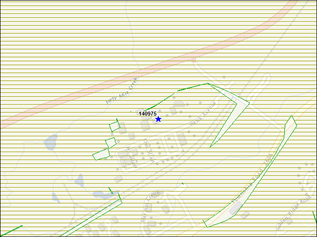 A map of the area immediately surrounding building number 140975