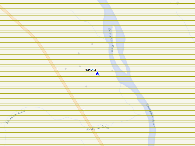 A map of the area immediately surrounding building number 141264