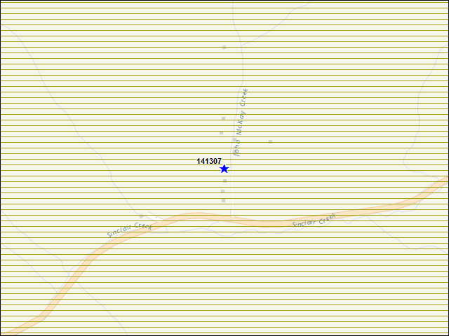 A map of the area immediately surrounding building number 141307