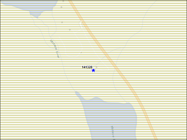 Une carte de la zone qui entoure immédiatement le bâtiment numéro 141328