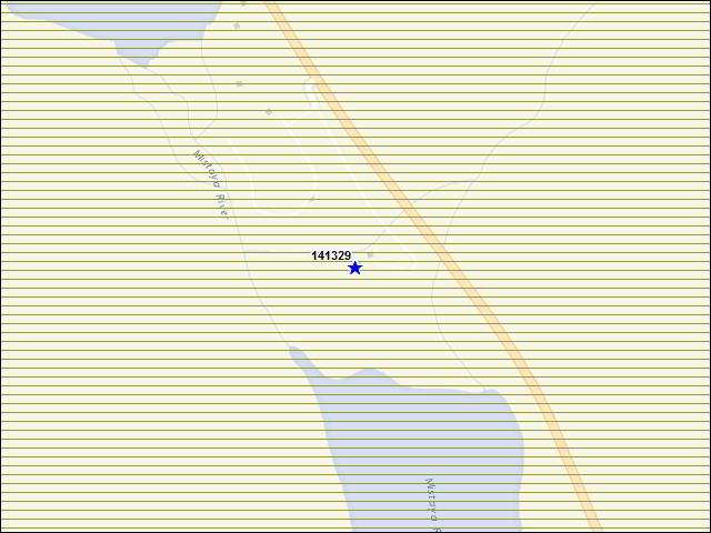 Une carte de la zone qui entoure immédiatement le bâtiment numéro 141329