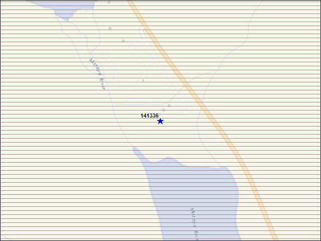 A map of the area immediately surrounding building number 141336