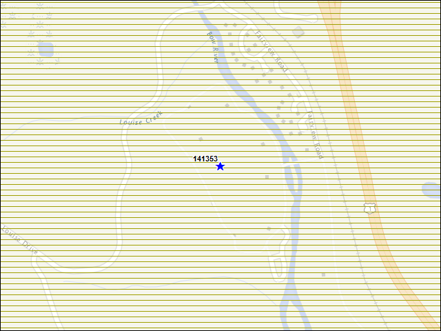 A map of the area immediately surrounding building number 141353