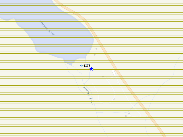 A map of the area immediately surrounding building number 141376