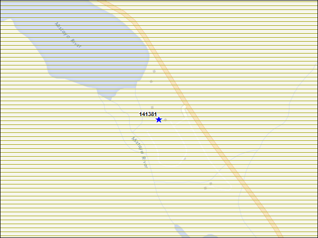 A map of the area immediately surrounding building number 141381