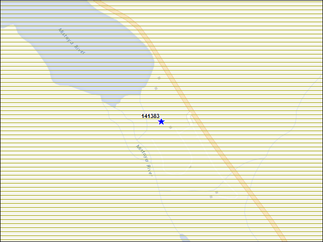 A map of the area immediately surrounding building number 141383