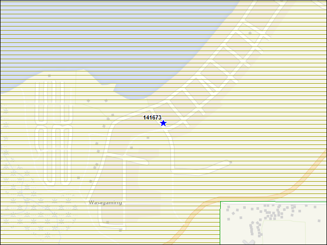 Une carte de la zone qui entoure immédiatement le bâtiment numéro 141673