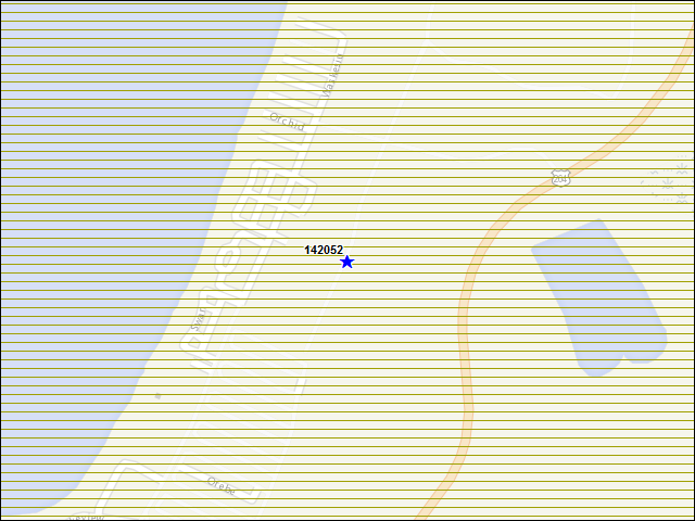 A map of the area immediately surrounding building number 142052