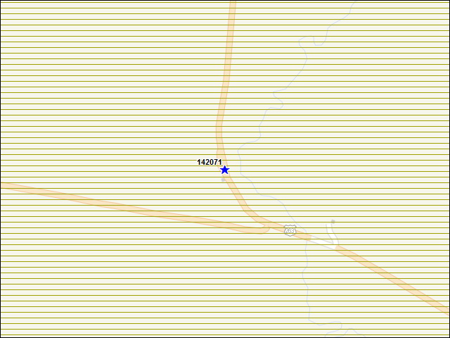 A map of the area immediately surrounding building number 142071