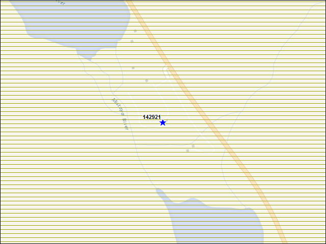 Une carte de la zone qui entoure immédiatement le bâtiment numéro 142921