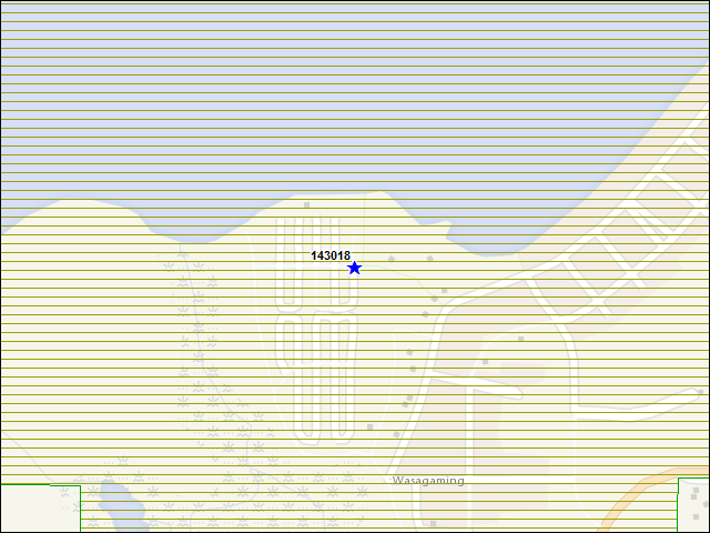 Une carte de la zone qui entoure immédiatement le bâtiment numéro 143018