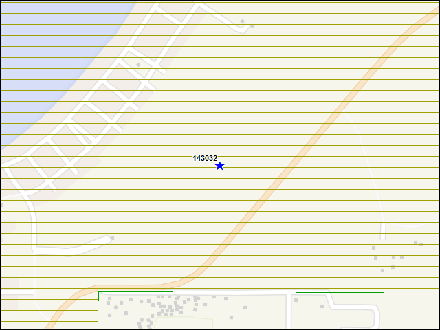 Une carte de la zone qui entoure immédiatement le bâtiment numéro 143032