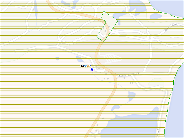 A map of the area immediately surrounding building number 143567