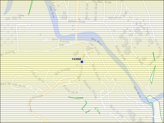 A map of the area immediately surrounding building number 143668