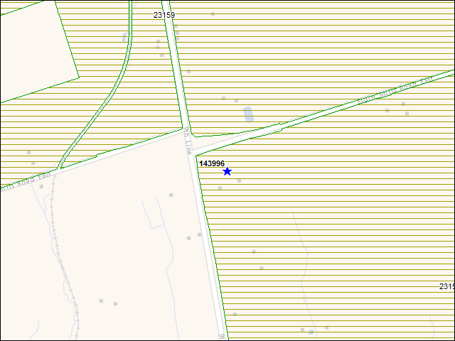 Une carte de la zone qui entoure immédiatement le bâtiment numéro 143996