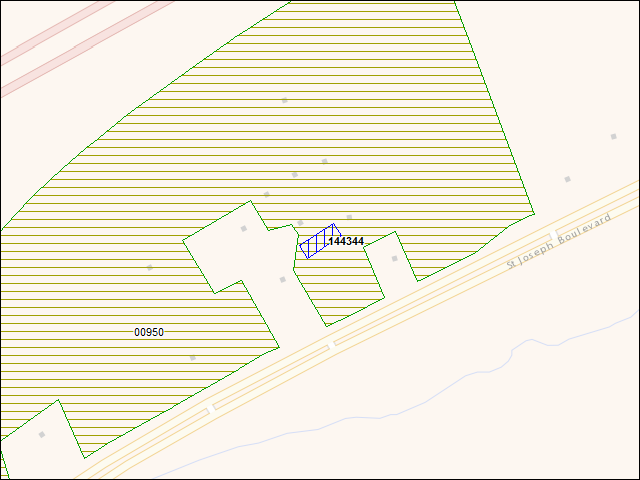 A map of the area immediately surrounding building number 144344