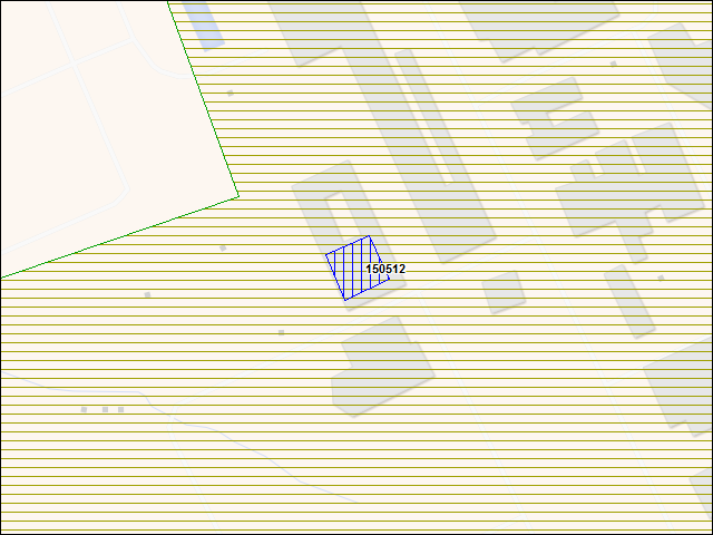 A map of the area immediately surrounding building number 150512