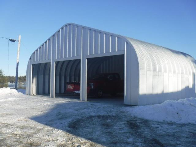 A photograph of French River Dam 3 Car Garage in Parry Sound, Ontario (Structure Number 154170)