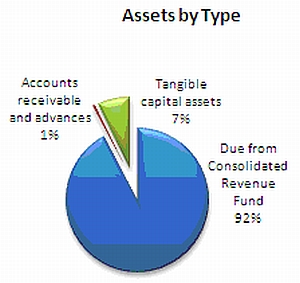 This pie chart shows the mix of asset types at SWC.