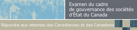 Examen du cadre de gouvernance des socits d'tat du Canada - Rpondre aux attentes des Canadiennes et des Canadiens